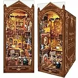 Magic Store Book Nook Kit Buchecken-Bausatz DIY Miniatur-Puppenhaus-Bücherregaleinsatz mit LED-Licht, Kreatives Bastelmodell für Erwachsene und Jugendliche