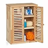 Relaxdays Hängeschrank Walnuss, HxBxT: 46,5 x 35 x 21 cm, Badezimmer Küche