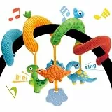 hahaland Kinderwagen Spielzeug, Kinderwagenkette mit Dinosaurier Mustern, Activity Spirale Spielzeug für Bett, Babyschale Spielzeug,Autositz,Plüsch Baby Spielzeug für ab 0 Monate Junge Mädchen