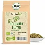 Bio Holunderblüten 100g | getrocknet und geschnitten in höchster Bio-Qualität | für schmackhafte Tees, Speisen & Co. | vom Achterhof