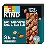 BE-KIND Riegel, glutenfreie Snack-Riegel, Dark Chocolate Nuts & Sea Salt, hoher Ballaststoffgehalt, ohne künstliche Farb-, Aroma- oder Konservierungsstoffe, 3 x 30 g