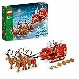 LEGO Schlitten des Weihnachtsmanns - Spielzeug für Kinder ab 9 Jahren mit Minifigur, Rentieren, Gitarre, Teddybär und Skiern - Geschenk zu Weihnachten für Jungen und Mädchen - 40499