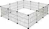 Kerbl Pet Freilaufgehege Hopsi, 12x Gitterelemente, je 35x35cm, flexibel erweiterbar, einfache Montage, Stecksystem