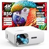 4K Beamer 【Autofokus & Auto 4P/4D】30000L 1080P Full-HD, WiFi6 Bluetooth5.2, Jimveo unterstützt 4K Heimkino Beamer mit 50% Zoom, 400' LED Bildschirm, kompatibel