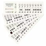Lacerto® | Noten Aufkleber für alle Klavier, e-Pianos oder Anfänger Keyboard mit 37, 44, 49, 54, 61, 76, 88-Tasten | 52 Stickers für deutsches Notensystem C-D-E-F-G-A-H | Made in Germany