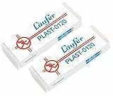 Läufer 69809 Plast 0120 Radierer, radiert zuverlässig Bleistifte und Buntstifte, Blisterkarte enthält 2 Radiergummis, groß