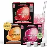 waterdrop® Microenergy Set, Energy Drink Pulver, 36 Würfel Getränkepulver, Mango, Kirsche & Brombeere Geschmack, Zuckerfrei & Kalorienarm, Mit 90 mg Natürlichem Koffein, Vitamin C & B – Flavour Drops