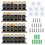 Foydream Gewürz Organizer Gewürzhalter,4 Stück Gewürzregal Wand Ohne Bohren Kühlschrank Organizer Küchenregal Wand für Küche und Büro