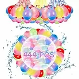 Biologisch Abbaubare Wasserbomben 444 Stück – Selbstschließende Schnellbefüllbare Wasserballons aus Naturlatex, Farbiges Set für Poolpartys & Wasserschlachten