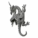 Design Toscano Gehörnter Drache von Devonshire Wandfigur, Esszimmer , Maße: 18 x 11.5 x 34.5 cm 1.25 kg