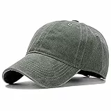Wennmole Unisex Baseballkappe Outdoor Baseball Cap Verstellbar Erwachsenen Mütze Sport Cool Mode Baseballmütze für Damen Herren (Armee-grün)