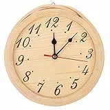 TOPINCN Holz Sauna Uhr Anzahl Typ Uhr Dekoration Ornament Zubehör Zubehör für Saunaraum Home Schlafzimmer verwenden