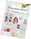 folia 46849 - Motivblock Mittsommerland, 24 x 34 cm, 26 Blatt sortiert, 13 x Motivkarton 270 g/qm und 13 x Motivpapier 80 g/qm, für vielfältige Bastelarbeiten