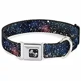Buckle Down Gurtschnalle Hundehalsband – Space Dust Collage, 1' Wide - Fits 15-26' Neck - Large, Mehrfarbig