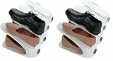 WENKO Schuhhalter Weiß 4er Set Multicolor 15 x 29 x 11.5 cm (Packung mit 2)