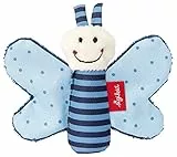 SIGIKID 41180 Greifling Schmetterling Red Stars Mädchen und Jungen Babyspielzeug empfohlen ab Geburt blau