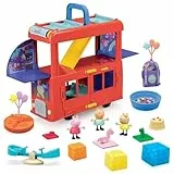 Peppa Pig Peppas 2-in-1 Party Bus Playset, Spielzeugauto mit vielen Accessoires und 3 beweglichen Figuren, Doppeldeckerbus zum Öffnen, für Kinder ab 3 Jahren