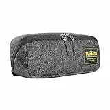 Tatonka Kulturbeutel Square Zip Pouch M (2L) - Aufklappbare Waschtasche mit 2 Reißverschluss-Netztaschen PFC/PFAS-frei - 10 x 25 x 9 cm (Black)
