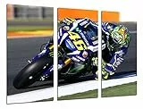 Fotoposter Moto Valentino Rossi, Motorradfahrer, Yamaha, Straße, Gesamtgröße: 97 x 62 cm, XXL