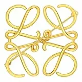 Große Goldene Buchstabe L Broschen für Kleidung Brief,CC Brosche Damen Gold,Ideal für Geburtstage,Muttertag,Mode Schmuck