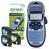 DYMO LetraTag LT-100H Beschriftungsgerät Handgerät | Tragbarer Etikettendrucker mit ABC Tastatur | mit Papieretikettenweißen & transparenten Kunststoffetiketten | Ideal fürs Büro & zu Hause