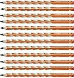 STABILO - Ergonomischer Dreikant-Bleistift für Rechtshänder - EASYgraph in orange - 12er Pack - Härtegrad HB