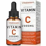 Liposomales Vitamin C Flüssig 2000 mg, Hochdosierte Ascorbinsäure, Maximale Absorption, Hochgradig Bioverfügbar, Sojafrei, Vegan, Gentechnikfrei
