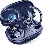 Bluetooth 5.4 Kopfhörer Sport, 6D Stereo In Ear Kopfhörer Kabellos Bluetooth mit 4 ENC Mic/50H Noise Cancelling Ear buds, Over-Ear Sportkopfhörer mit Ohrhaken, IP7 Wasserdicht Ohrhörer 2026 Neu