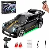 Umikk Mini RC Drift Car, 1:64 Frngesteuert Drift Auto mit LED-Beleuchtung & 2 Geschwindigkeitsmodi, 2,4 GHz Stunt Drifting RC Auto mit 4 Hindernissen, Geschenke für Kinder & Erwachsene (Stil 3)