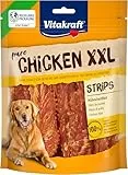Vitakraft Pure Chicken XXL Strips, Hundeleckerli, Hühnchenfilet, Hunde Trainingsleckerli, ohne Zusatz von Zucker und Getreide (1x 250g)