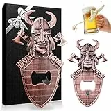ZONSUSE Wikinger Magnetischer Flaschenöffner,Vintage Schild Bieröffner,Geburtstagsgeschenk für Männer,Personalisierte Geschenke,Wikinger Deko,Bier Geschenke für Männer Freund Wikinger Liebhaber (B)