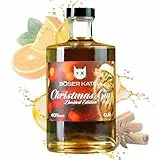 BÖSER KATER Christmas Gin | Zimt, Orange & Honig | Limitiert & Handgemacht | Winterlich würzige Geschmacksnoten | Das perfekte Geschenk für Katzen- & Ginliebhaber | Weihnachts-Gin 0,5l 40%