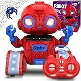 Ophy Roboter Kinder Spielzeug Spider, wiederaufladbar und projizierbar, RC-Roboter mit LED-Augen und Musik, RC-Spielzeug Monster mit Gestensensor 3 4 5 6 7 8 Jungenund Mädchen Rot
