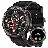 KOSPET TANK T4 GPS Smartwatch Herren, Voll Edelstahl, 6 Satelliten-System & Offline-Karten, 10ATM Wasserdicht (45 m Tauchen), 50-Tage Akku, Bluetooth-Anrufe, 24/7 Herzfrequenz/Schlafmonitor