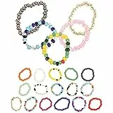 Holibanna 21st Perlenring Regenbogen-fingerring Fingerringe Aus Glasperlen Bunter Schmuckring Beste Freunde Klingeln Damenring Strandring Kreis-knöchel-ringe Elastischer Ring Bohemien Kind