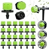 EBANKU 400 Stück Bewässerung Tropfer, 1/4 Inch Bewässerungs Sprinkler Einstellbar, Micro Flow Tropfbewässerung Tropfer Kopf, Garten Bewässerung Micro Drip Bewässerungssystem (Grün)