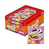 nimm2 soft Brause Bonbons – 20 x 195 g – Kaubonbons in vier Sorten mit Brausefüllung, Fruchtsaft und Vitaminen – Vegane Süßigkeit