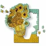 Trefl - Holzpuzzle: Sonnenblumen, Vincent Van Gogh - 200 Teile, Künstlerisches Puzzle Wooden Puzzle, Berühmte Bilder, Bekannte Künstler, für Erwachsene und Kinder ab 9 Jahren