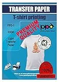 PPD 10xA5 Inkjet Premium Transferpapier für helles Textil, Bügeleisen und Transferpresse PPD-501-10