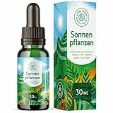 Sonnenpflanzen Tropfen - 5.000 IE Vitamin D3 mit Vitamin K2, Chlorophyll und Omega 3 Algenöl - Laborgeprüfte Stabilität und Bioverfügbarkeit, hochdosiert mit Depotwirkung, flüssig - 30ml