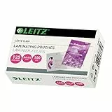 Leitz Heißlaminierfolien, Glänzend, transparent, 54 x 86 mm, Folienstärke 125 mic, 100er Pack, 33810