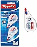 Tipp-Ex Korrekturroller Mini Pocket Mouse, 6 m x 5 mm, 2er-Pack, Ideal für das Büro, das Homeoffice oder die Schule