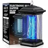 Insektenvernichter Elektrisch, EUQQZU 18W 4000V Leistungsstarker Wasserdichter Fliegenfalle Elektrisch, UV-Mückenlampe,Fliegenfallenreichweite 100M², für den Innen- und Außenbereich