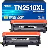 Palmtree TN2510 TN2510XL TN-2510 XL Kompatibel für Brother HL-L2400DWE Toner MFC-L2800DW MFC-L2835DW MFC-L2860DW HL-L2400DW MFC-L2827DW DCP-L2620DW HL-L2445DW DCP-L2660DW DCP-L2665DW (2 Schwarz)