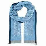 LINDENMANN Schal Herren blau Herren-Schal dünn 100% Baumwolle