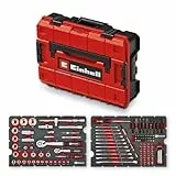 Original Einhell E-Case 201-tlg. Werkzeugkoffer Mechanik (Allrounder, Bit-Zubehör, Stecknuss-Set, Umschaltknarren, Gabel-Ringschlüssel, Sechskant-Stiftschlüssel, Systemkoffer)