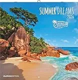 Alpha Edition - Summer Dreams Kalender 2026 – Wandkalender & Bildkalender 30x30 cm (30x60 cm geöffnet) mit traumhaften Strand- und Meeresmotiven, für Urlaubsfans & Reiseliebhaber