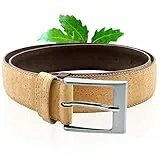Korkgürtel Beige Unisex moderner Naturgürtel aus Kork mit silberner Schnalle Gürtel aus Naturkork nachhaltiges Accessoire für Jeans und Hosen in verschiedenen Größen erhältlich vegan und robust (90)
