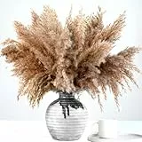 20PCS Natur Pampasgras Deko – Ästhetische Vasen und Vintage Landhausstil Blumen für Wohnzimmer, Schlafzimmer & Badezimmer