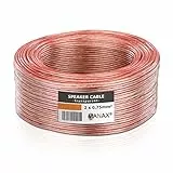 MANAX® 25m Zwillingslitze 2x 0,75mm² transparent Kabel 2-adrig (25m 0,75mm² - 1 Ring, transparent)